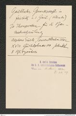 k.k. naturhistorisches Hofmuseum, Intendanzakten 1885-1896 (Hauer), Aktenzahl Z.318/1892, Seite 1